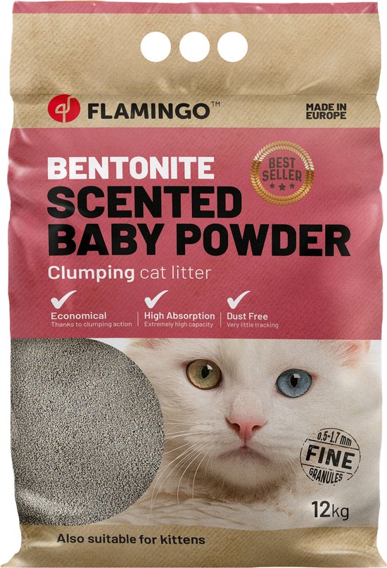 Kattenbakvulling met babypoeder - DreamCat 25L fijne korrel Kattenbakvulling met babypoeder - DreamCat 25L fijne korrel