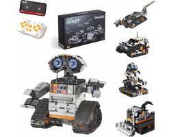 foto van Qualitá® 5 in 1 Robot Bouwpakket - Robot Speelgoed - Kinderen - Programmeerbaar - STEM - Educatief Speelgoed - Vanaf 7 Jaar - Jongens - Bestuurbaar - Speelgoedboek 2024