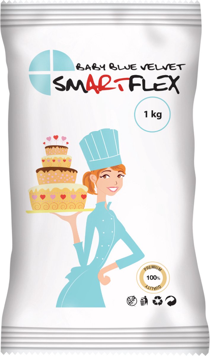 Smartflex Fondant - Baby Blauw Velvet - 1kg