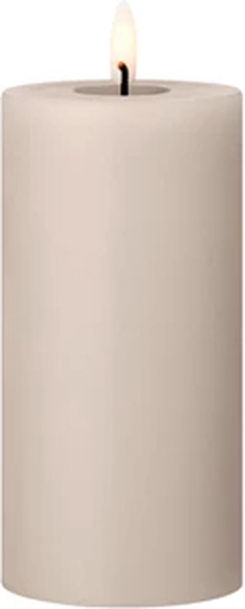 Ester & Erik Led Pillar kaars H15cm linen grey Grijs
