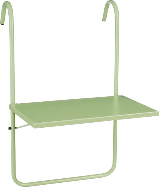 Mica Decorations Seatle Balkontafel - H57,5 x Ø38 cm - Metaal - Mintgroen