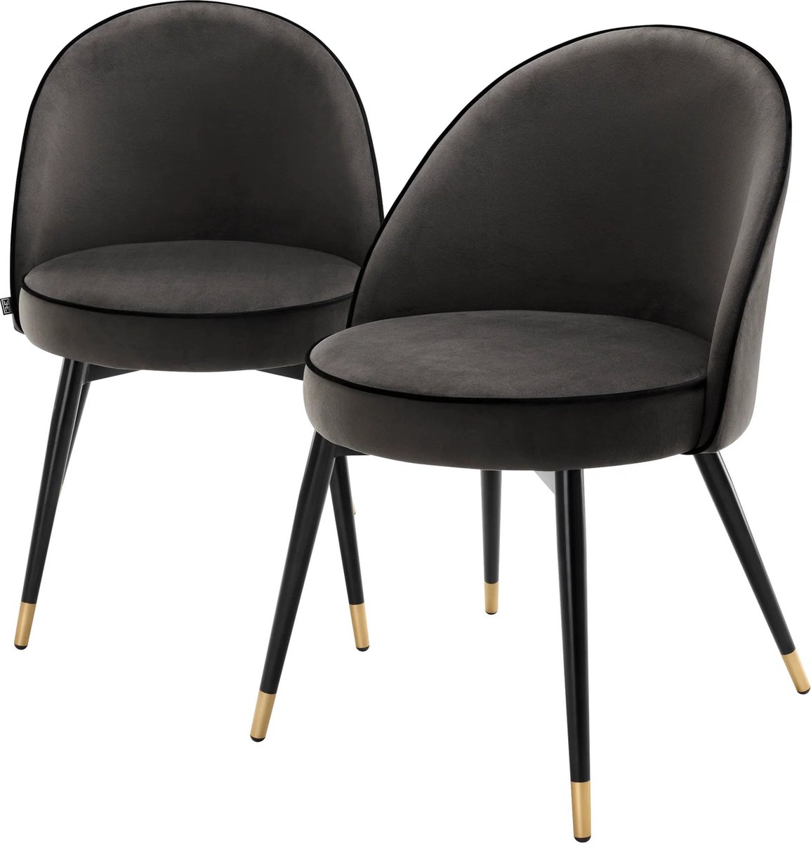 Eichholtz eetkamerstoel cooper faux leather set van 2