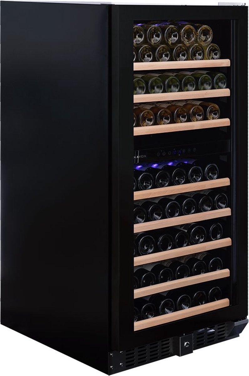 Dunavox Grande-94 Wijnkoelkast DX-94.270DMBK 2 Zones Mat Zwart Mat Zwart – foto 4