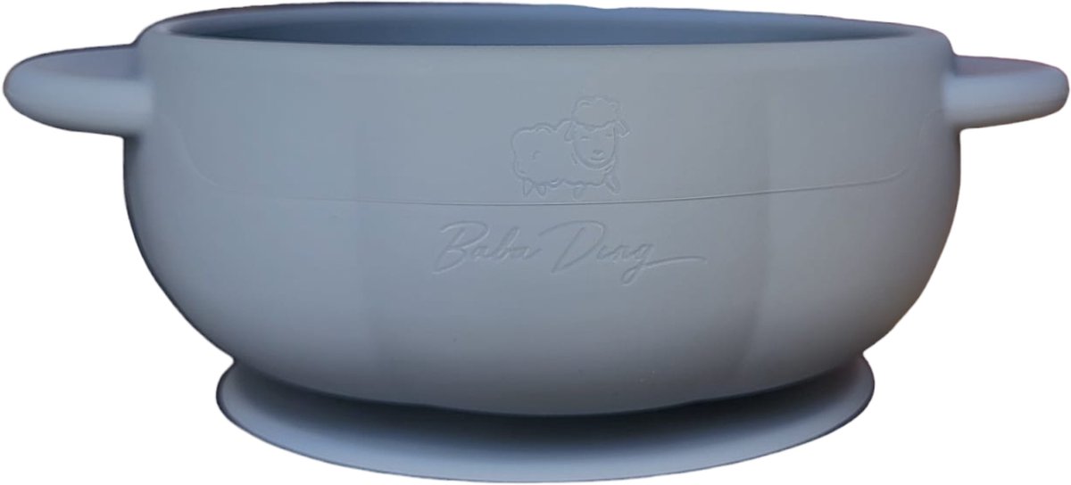 Goedkoopste Baba Ding- Kom met zuignap - Kinderservies- Silicone-Antislip-Blauw