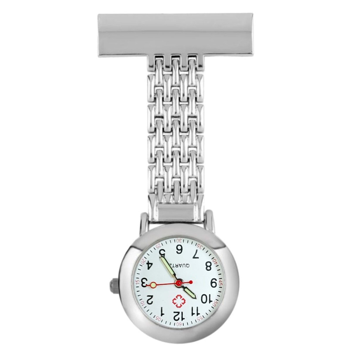 Fako® - Verpleegstershorloge - Zusterhorloge - Verpleegster Horloge - Metaal - Zilverkleurig