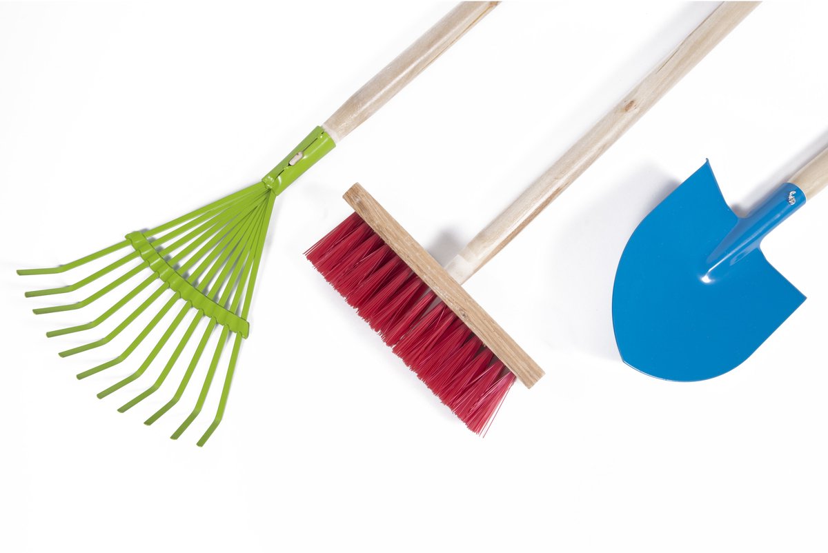 Benson Tuin Gereedschap - Kinder Set - Hark - Schep - Bezem
