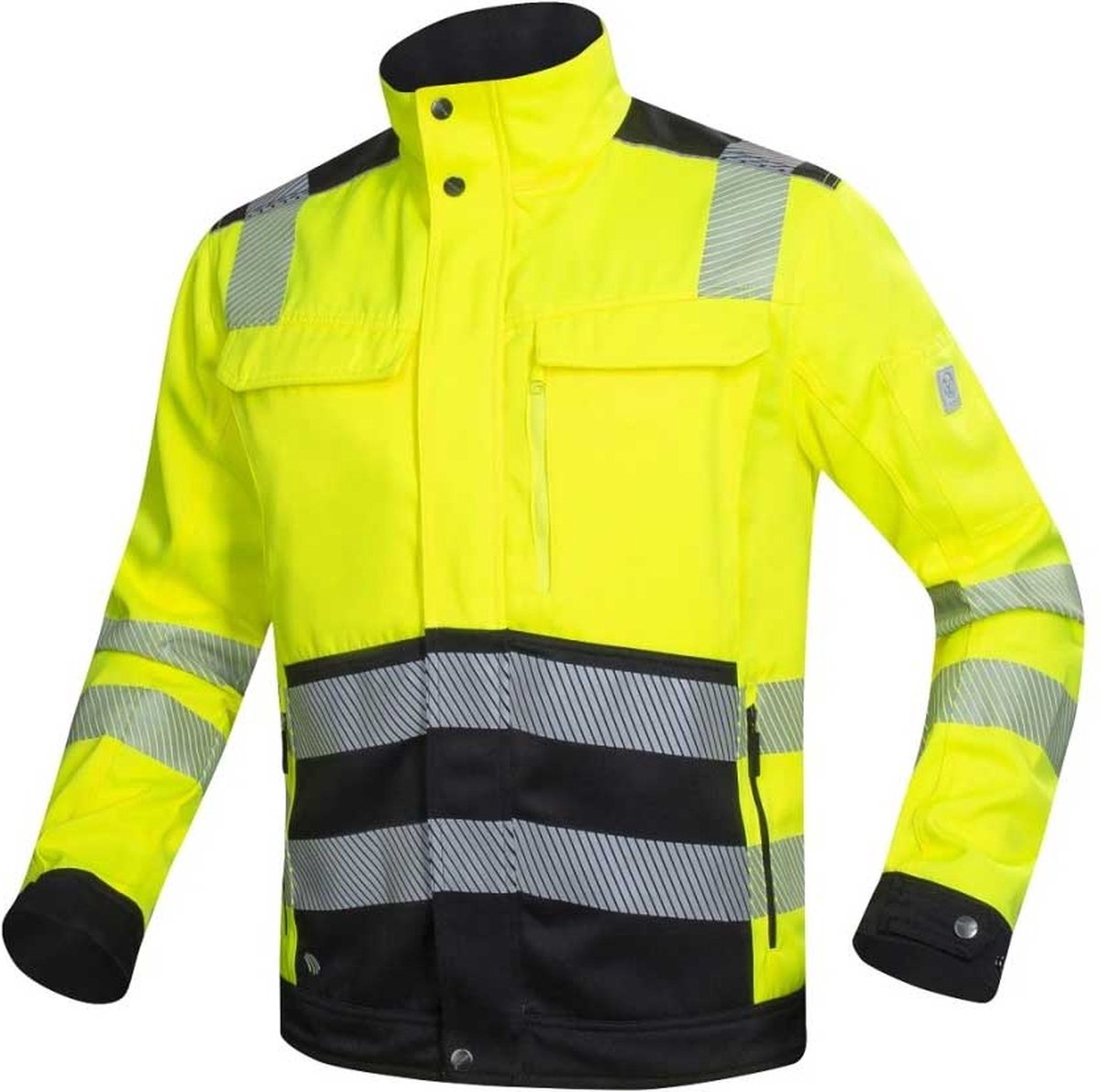 Ardon Hi-Viz Jack Signal+ | Fluorescerend geel/zwart | S | Reflecterende heren-werkjas | EN ISO 20471, klasse 2