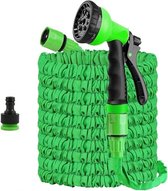 Flexibele Tuinslang 30 Meter - Tuinslang Flexibel Zonder Knopen - Uitrekbare Tuinslang – Met Koppelstuk – Tuinslangen Met 8 Functies – Knikvrij