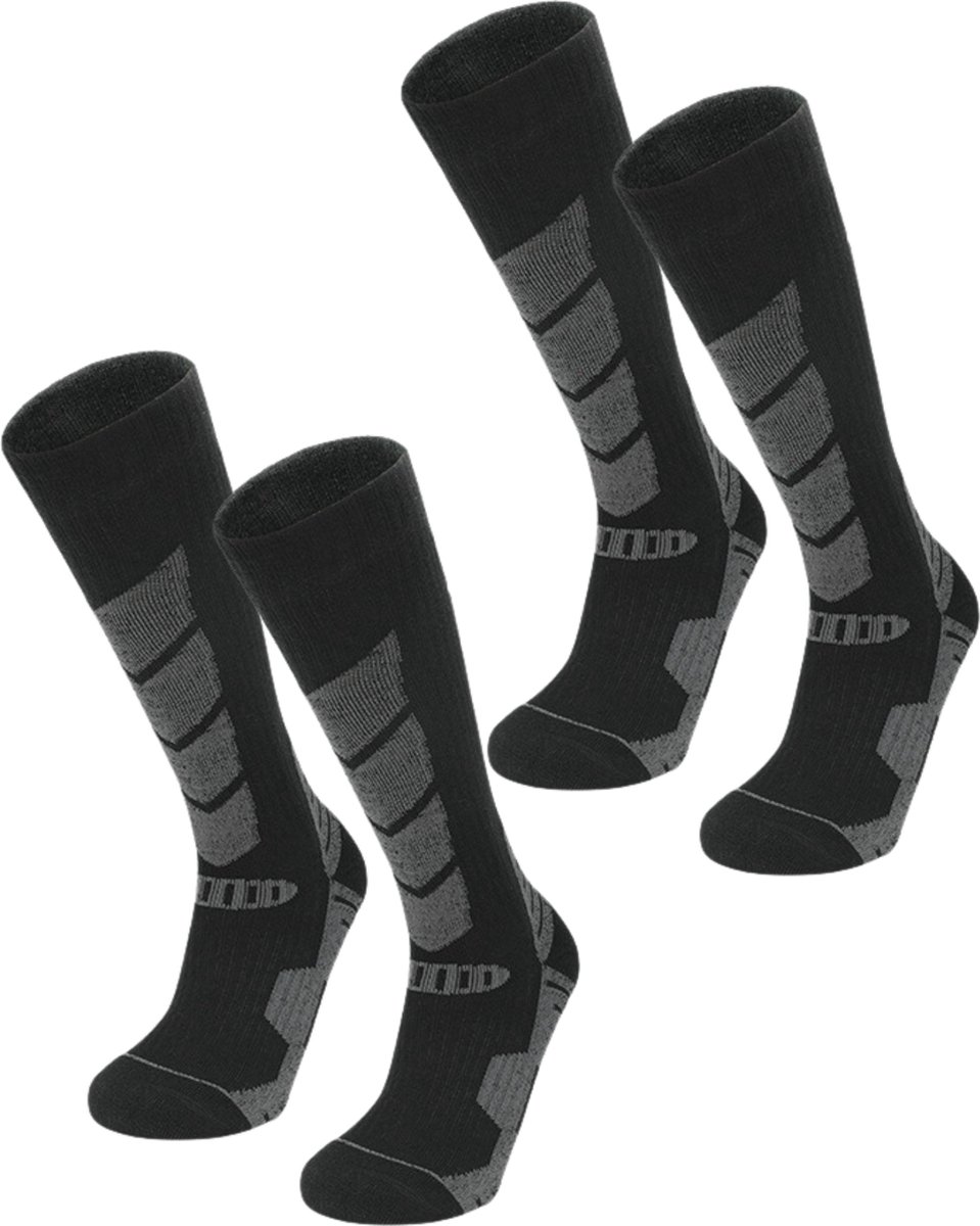 U Fit One Warme Compressie Sokken Ski Sokken Compressiekousen Vliegtuig Sokken Compressie voor Outdoor Sports 2 Paar Zwart