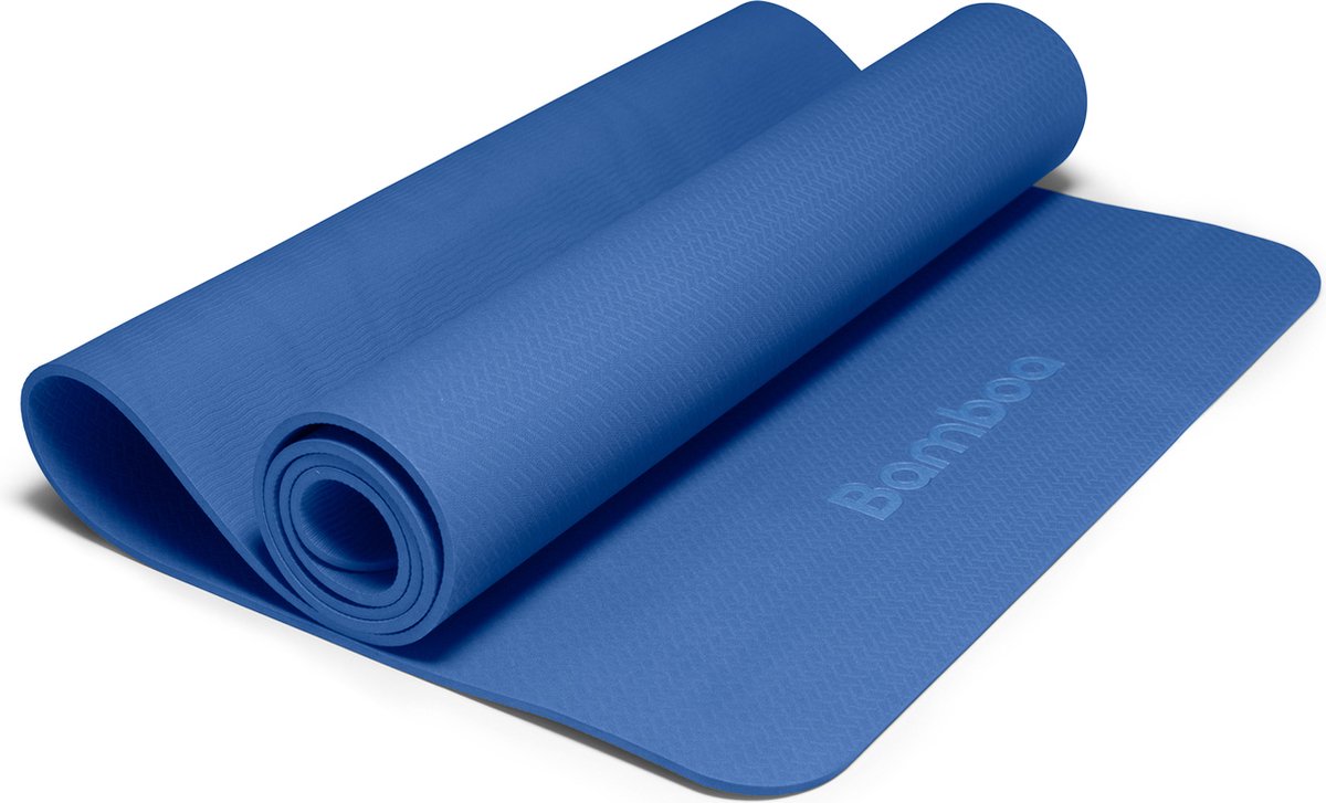 A-FTNSS Yoga Mat | Blauw & Licht Blauw | 7mm | Anti-Slip | Optimale Grip | Sterke Yoga Mat | Makkelijk schoon te houden