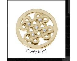 Quoins Disk QMB-62M-G Celtic Knot staal goudkleurig (M)