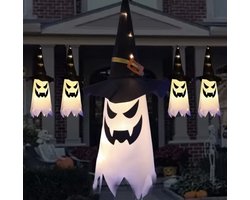 Halloween Decoratie - Spook 2 stuks - Halloween Griezelig - Halloween Versiering - Horror Versiering - voor Binnen en Buiten - Geest en Spoken - Led Verlichting inclusief batterijen - 2024