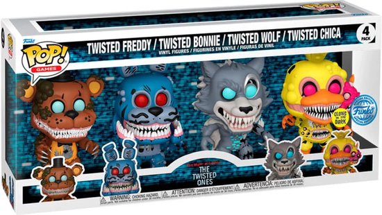 Foto: Funko pop five nights at freddy s the twisted ones glow in the dark 4 pack exclusive