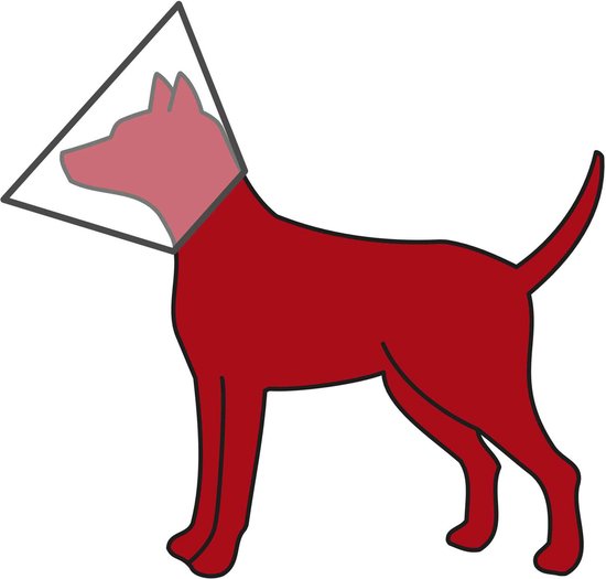 Trixie Beschermkraag Kunststof - Beschermnekkraag - 47-57x30 Cm L/Xl