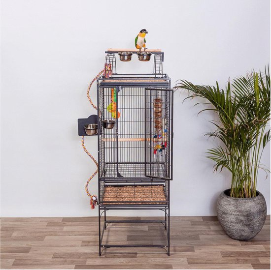 Keddoc Vogelkooi Denver – Vogelverblijven – 50x50x154 cm Donkergrijs