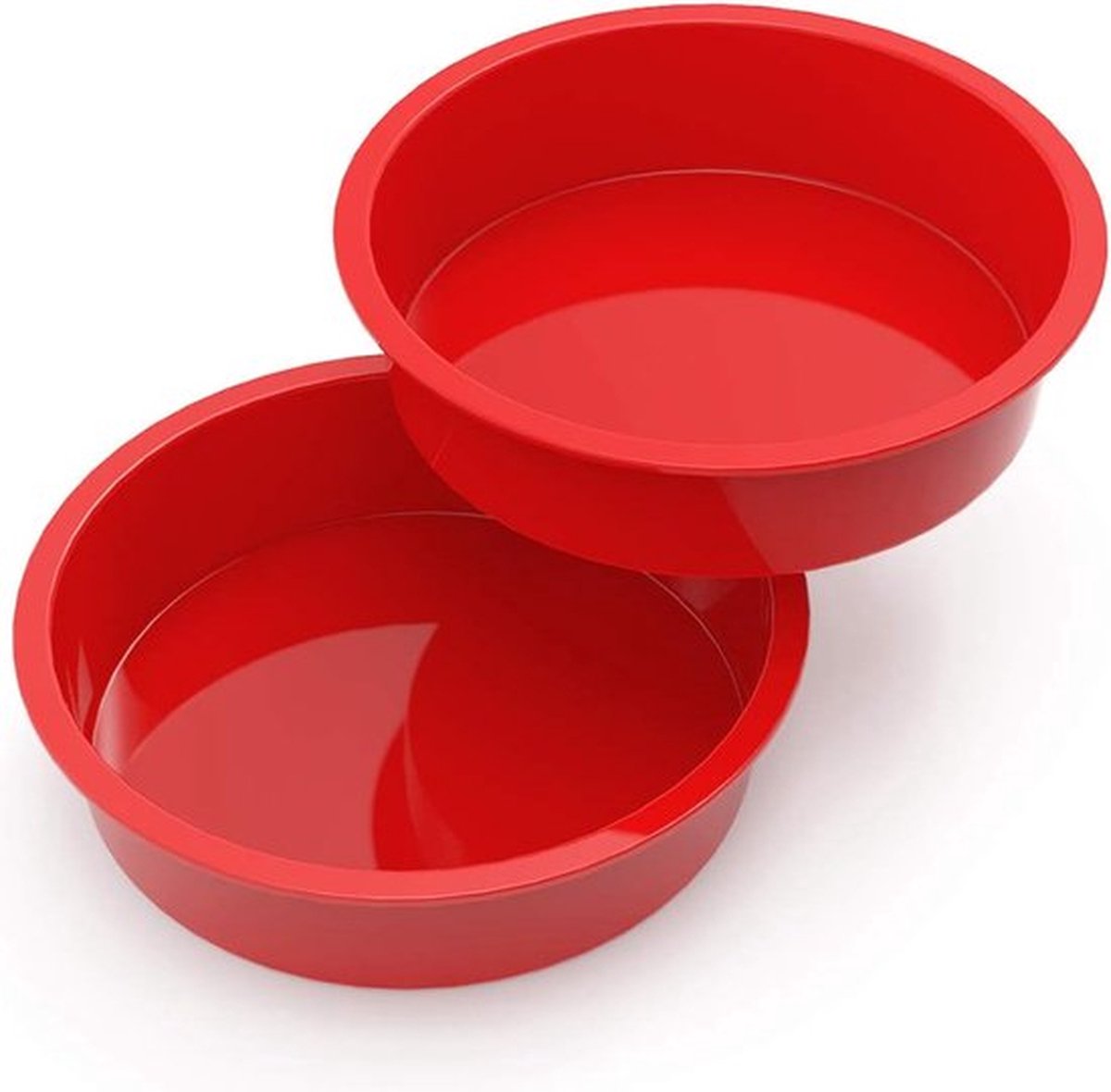 Ankway Rechthoekige siliconen broodbakvorm met deegschraper, set van 2 anti-aanbaklaag siliconen bakvorm bakvorm voor cake en brood, 28 x 14,3 x 6,3 cm, rood