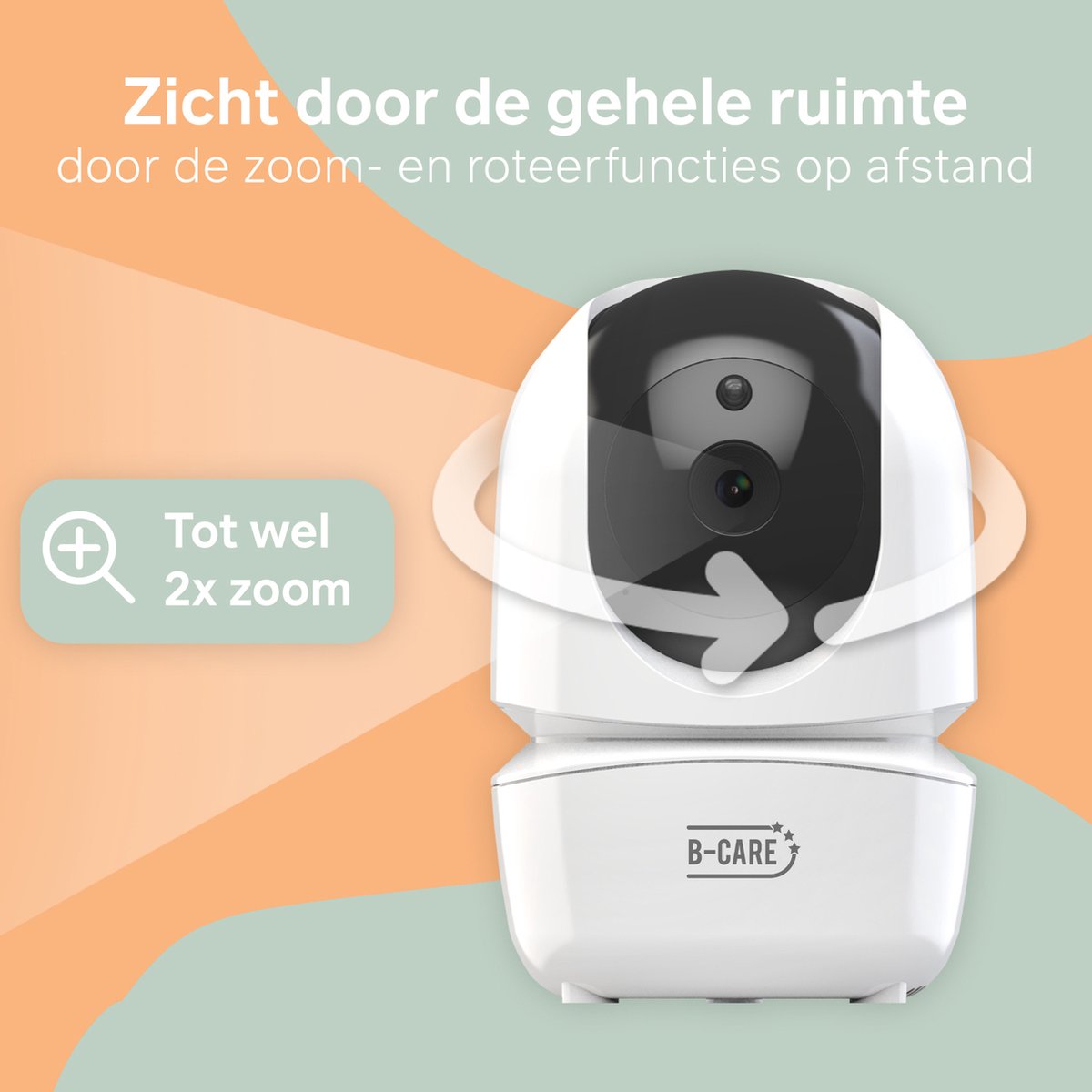B-Care Twinkle Regular - Babyfoon Met 2 Camera's - 4.3 Inch LCD Baby Monitor - Split screen - Zonder Wifi en App thumbnail 5