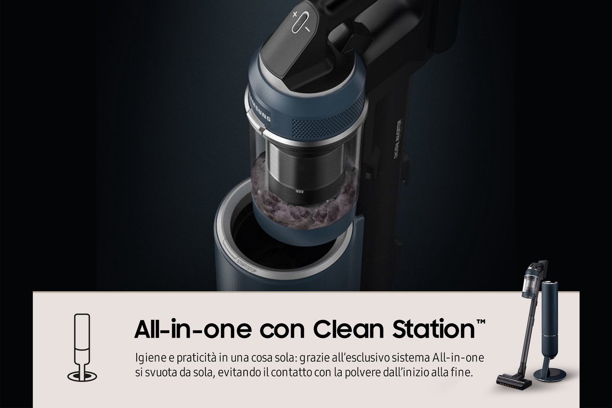 Samsung Bespoke Jet Pro Draadloze Stofzuiger 2 l 210 W Blauw - afbeelding 3