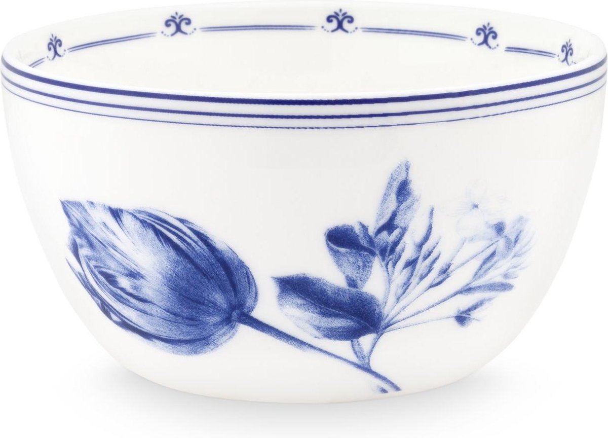 Schaal Tulp - Porselein - Heinen Delfts Blauw - Janny vd Heijden