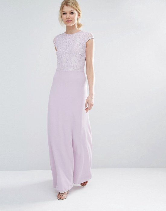 Elegante paarse maxi jurk