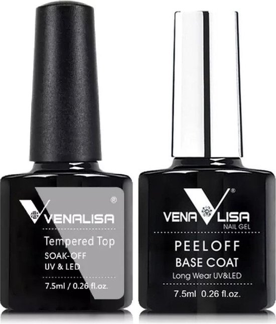 Venalisa Top en Peel Off Base Coat UV Gellak Set