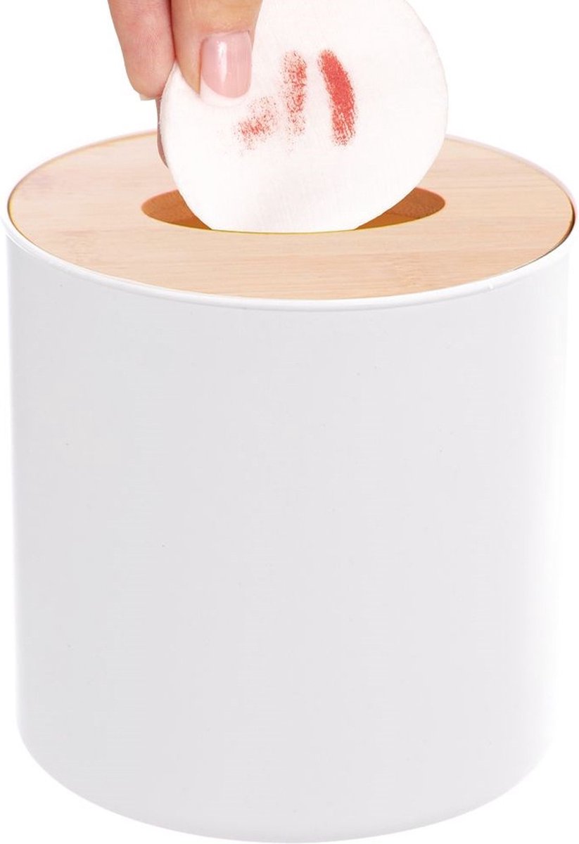 Goedkoopste Prullenbak voor Badkamer Wit WHITNEY 1,5 l - Prullenmand - Vuilnisbak - Afvalbak - Afvalbakje