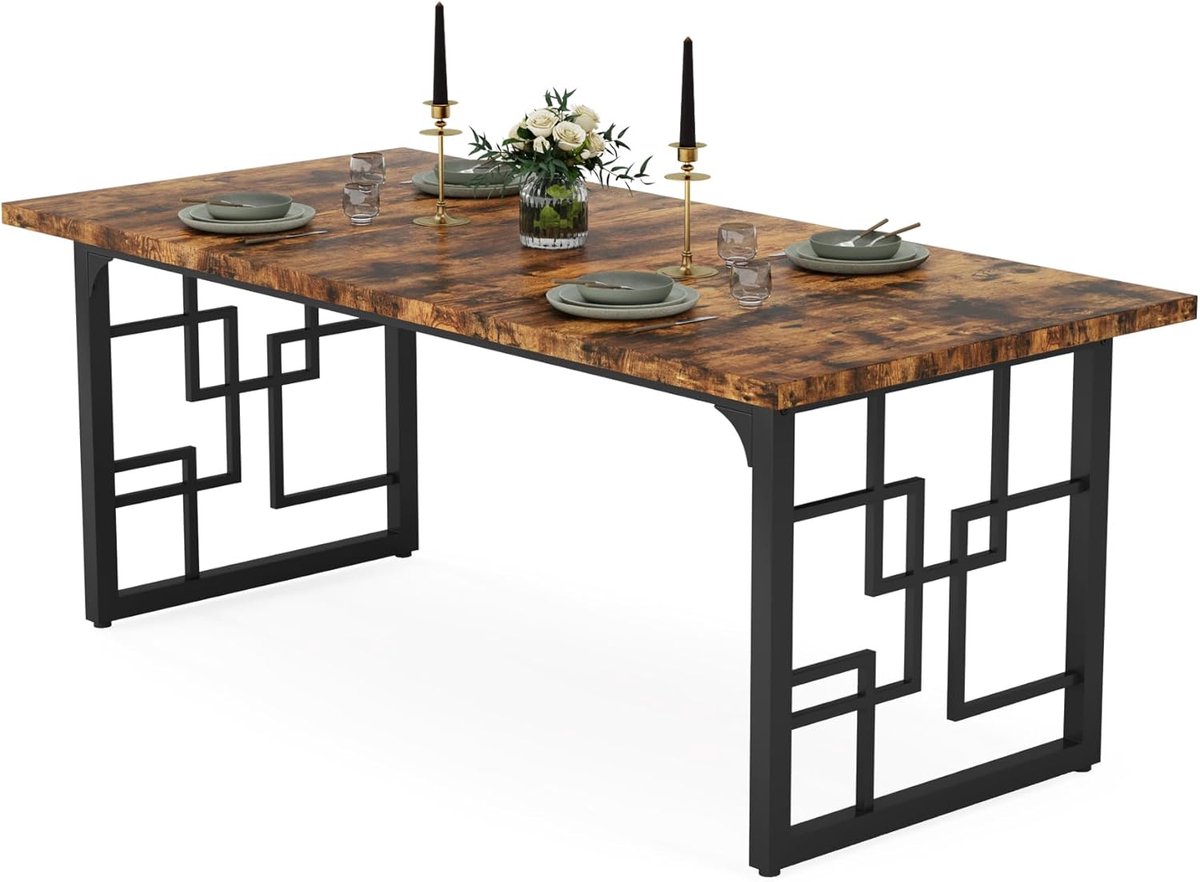 Tribesigns Keukentafel - Eettafel - 160 x 80 x 75 cm - Eetkamertafel Voor 6 Personen - met