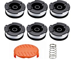 Set van 6 A6481 / A6485 grasmaaier spoelen geschikt voor Black & Decker modellen zoals STC1820CM, STC1820PC, STC1820EPC, STC1840EPC, ST5530, ST1823 en GLC1823L20.
