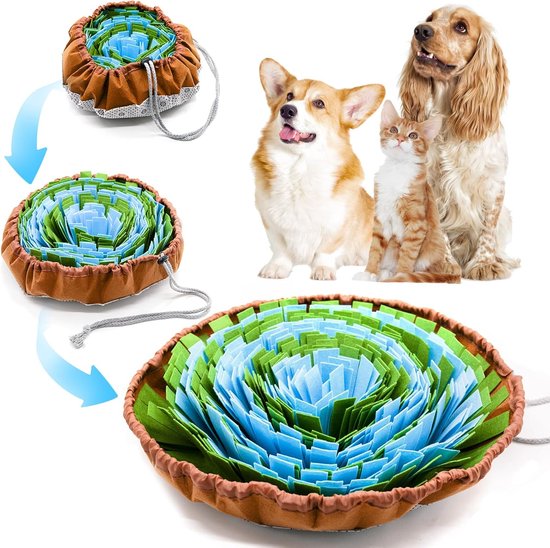 Honden Snuffelmat - Snuffelmand - Oefenen - Trainen - Voor Kat & Hond - Honden Speelgoed - Behendigheid - Spelen - Huisdier