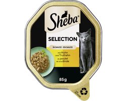 10x Sheba Selectie in saus met kip en kalkoen 85 g