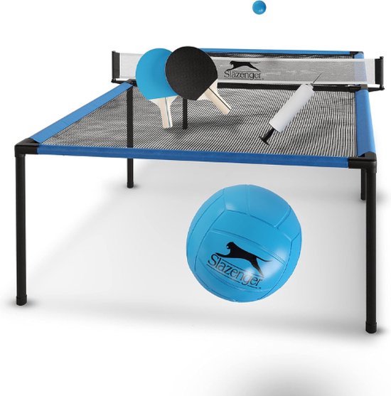Luxe Pingpongtafel – Tafeltennistafel – Outdoor – Inclusief Batjes & Ballen – Volledige Set – Robuust Design – Toernooien – Blauw