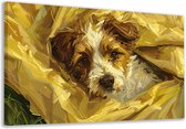 Tableau chien - Décoration murale animal - Décoration murale Tissu - Tableau moderne - Peintures toile - Toile Décoration murale 150x100 cm