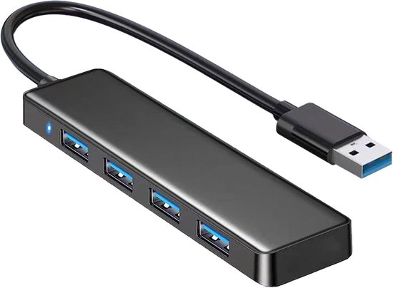 Mobero USB Hub 3.0 - USB Splitter - 4 Poorten - Zwart