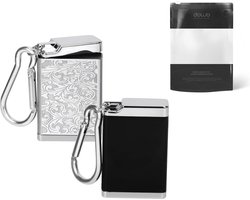 DOWO®Draagbare Asbak – Sleutelhanger- Pocket Asbak - Mini Ashtray – Metalen Portable Asbakje - 2 Stuks