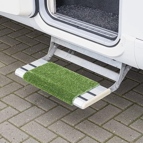 Foto: Treden deurmat premium tapijt clean step deurmat voor caravan camping treden mat groen 