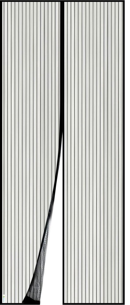 Ultiluxe® Magnetische hordeur - 90 x 210 cm - Zwart - Hor tegen insecten - Vliegengordijn - Vliegengaas met klittenband - Deurgordijn zonder boren - Sterke magneten - Horgordijn - Horren voor deur - Zelfklevend