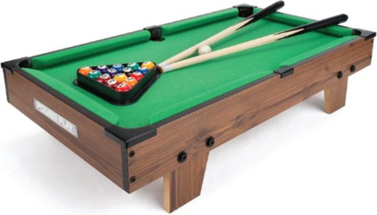 Mini Pooltafel voor Thuis – Inklapbaar – Snookertafel – Voor Volwassenen & Kinderen – Compact & Draagbaar Design – Incl. Ballen, Keuen, Krijt & Driehoek – Complete Set