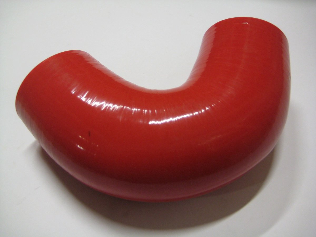 135 Graden bochten silicone - Rood, 83mm