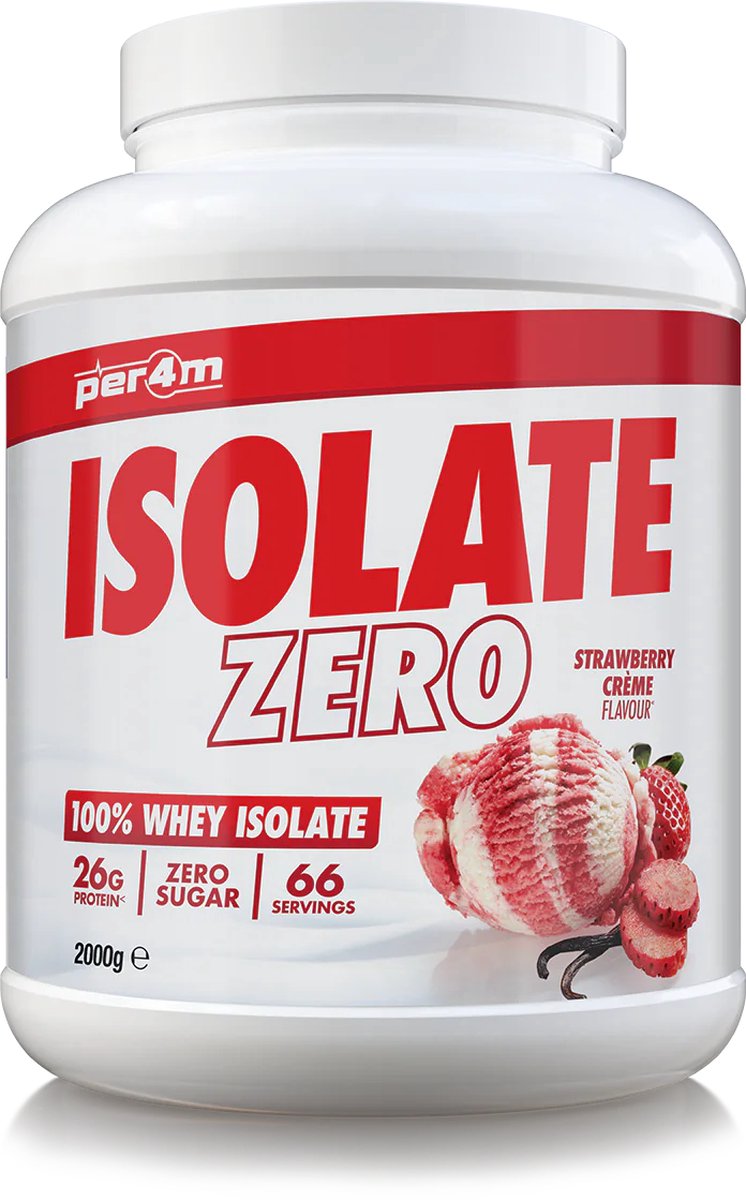 Goedkoopste Per4m - ISOLATE ZERO 2kg - Strawberry Creme - Whey Isolate - Whey Protein - Whey Protein Isolate - Whey - Eiwitpoeder - Eiwitshakes - Eiwitshake - Proteine poeder - Proteine - Protein