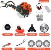 Bol.com Kibani 6-in-1 Multitool incl 3 onkruidborstels- 52 cc - 1.9 PK 2-takt Benzine Motor - Heggenschaar - Kettingzaag - Grast... aanbieding