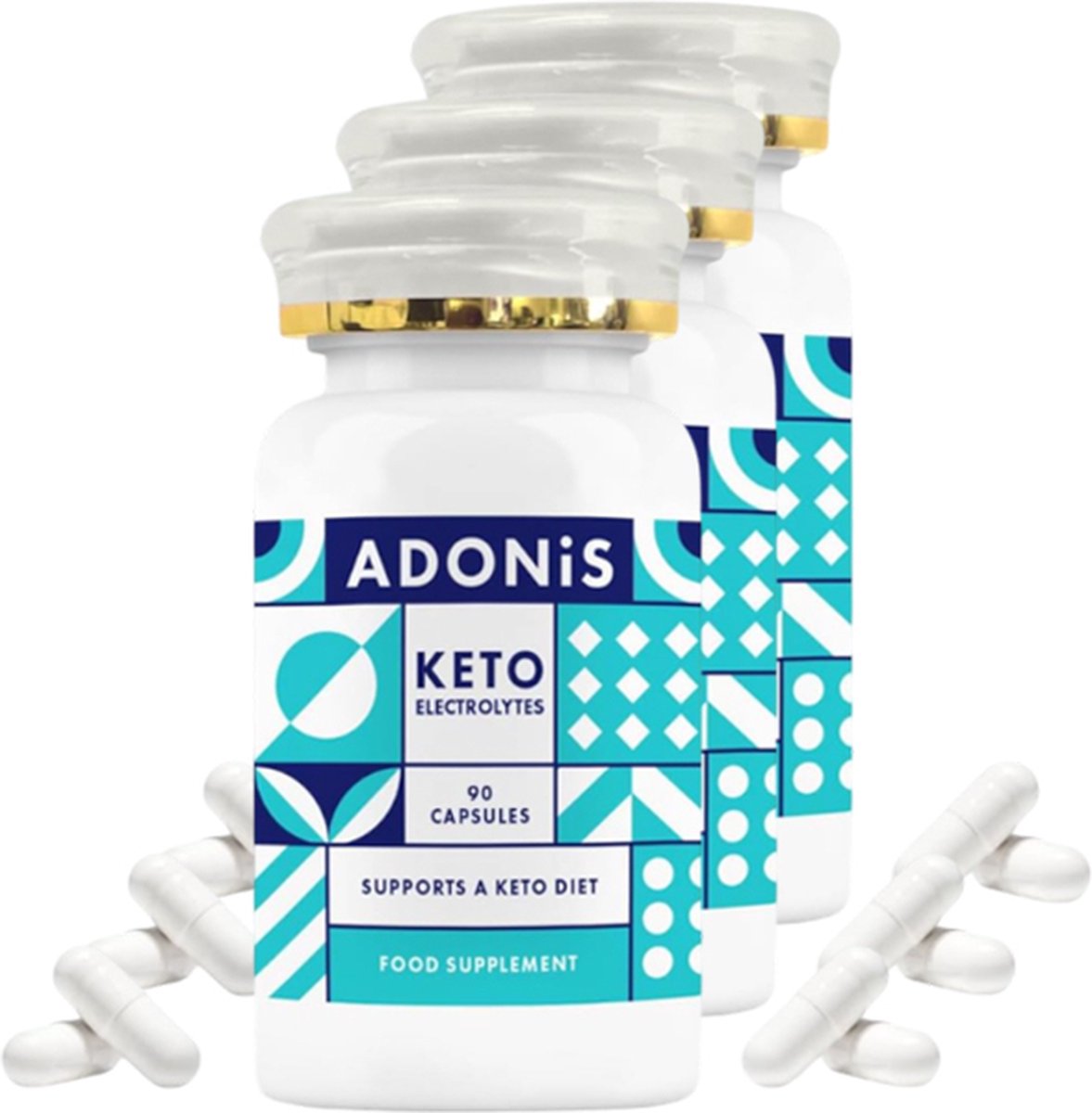 Goedkoopste Adonis | Keto Electrolytes | 90 Capsules | 3 stuks | 3 x 90 capsules