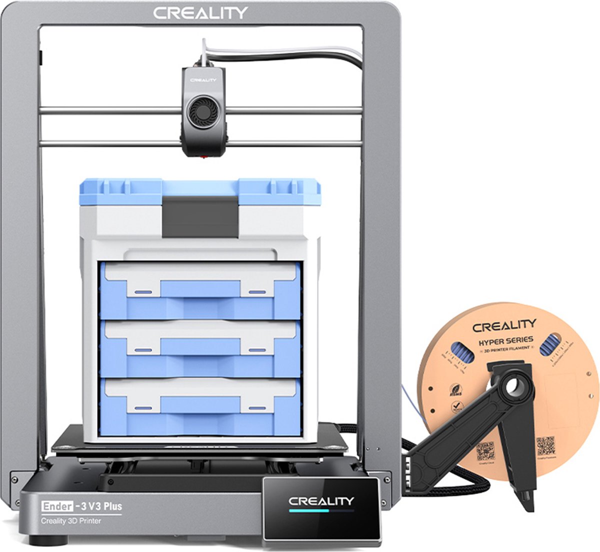 Bol.com Creality Ender-3 V3 Plus 3D-printer, CoreXZ voor 600 mm/s snelheid, Y-as dubbele motoren en steunstangen, snel verwissel... aanbieding