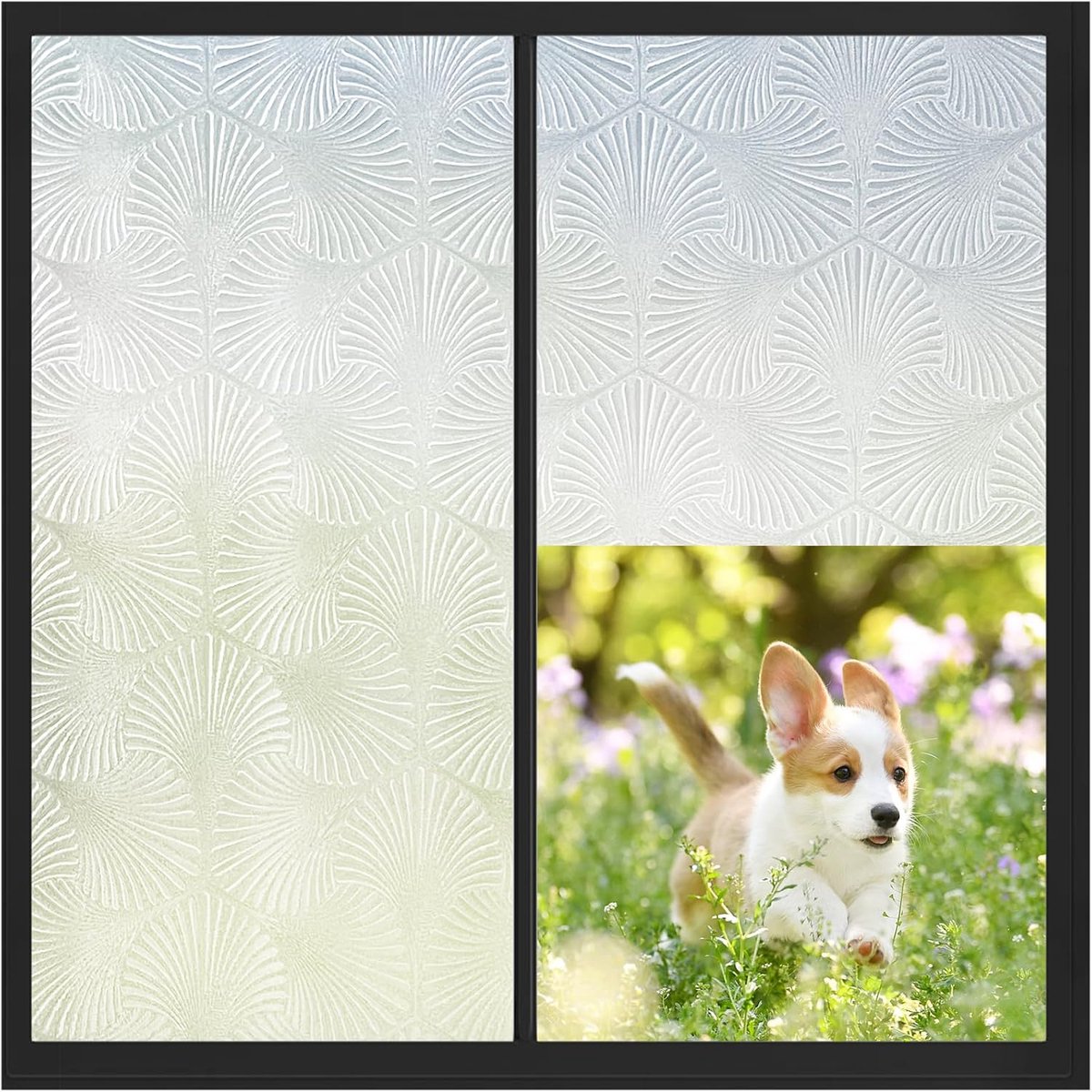 Solacis Privacy Folie Raam - Raamfolie - Folie Raam - Zichtwerend - Anti Inkijk Raamfolie - Must have voor uw privacy! Ginkgo Biloba