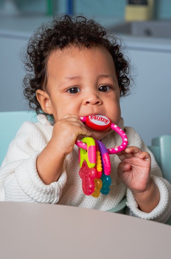 Nûby - IcyBite Koelbijtsleutels - Roze - 3m+