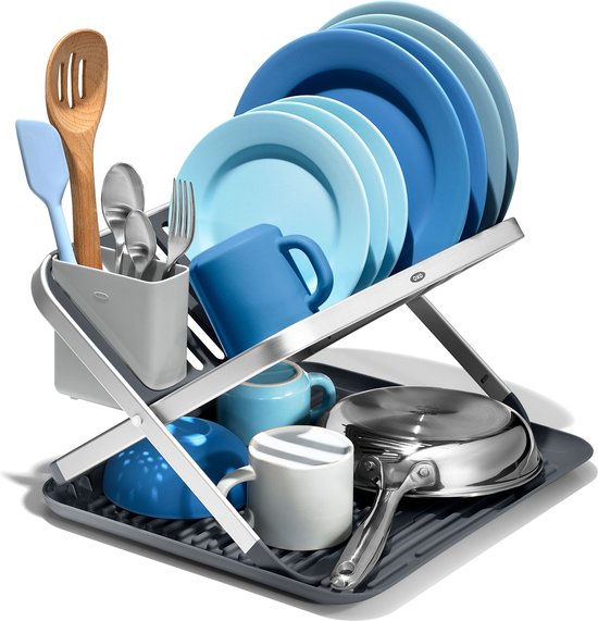 OXO Good Grips égouttoir pliable 35,5 x 41 cm aluminium