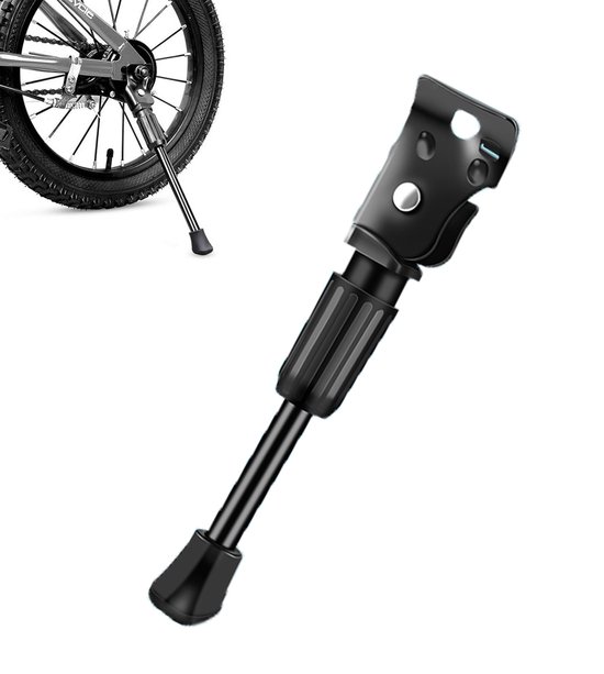 Foto: 14 inch fietsstandaard kinderfiets mtb kickstand fietsstandaard enkel fietsaccessoires voor kinderen fietsstandaard zijstandaard fiets fiets e bike stadsfiets mountainbike zwart makkelijk te installeren