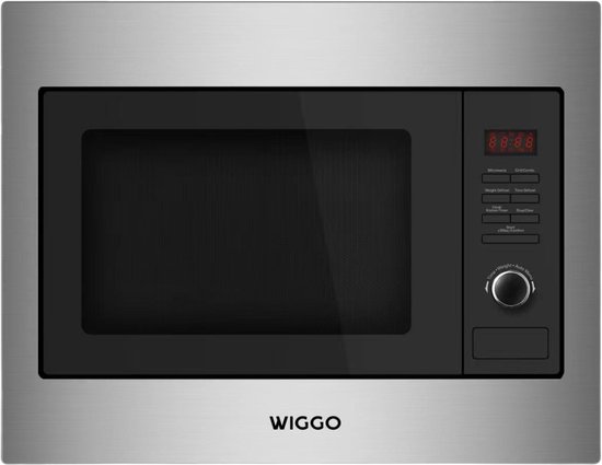 Wiggo - WBM-G6025(BX) - Inbouw combi magnetron - 60 cm - 25 Liter - 1450 W - 5 jaar garantie - Zwart Rvs