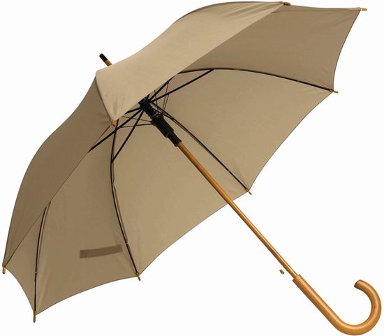 Parapluie Rainmaster avec manche en bois - écran beige - Dia 103 cm - Enfants et adultes
