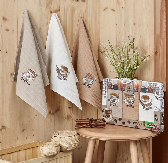 KOCHERE - Essuies de vaisselle- Torchons de cuisine - Couverture gaufrée - Torchon à vaisselle - Ensemble Essuies de vaisselle et torchons de cuisine - Torchons de cuisine - Ensemble 3 pièces