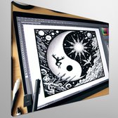 Pixel art zwart wit schilderij | Monochroom meesterwerk van pixels in zwart-wit, pure kunst | Kunst - 40x40 centimeter op Canvas | Foto op Canvas